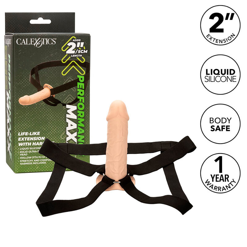 CALEXOTICS - PERFORMANCE MAXX LIFE-LIKE EXTENSION WITH HARNESS LIGHT SKIN - My naughty haven #
