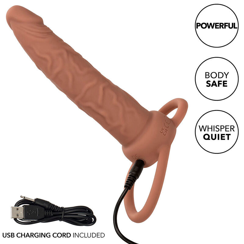 CALEXOTICS - PERFORMANCE MAXX RECHARGABLE DUAL PENETRATOR BROWN SKIN - My naughty haven #