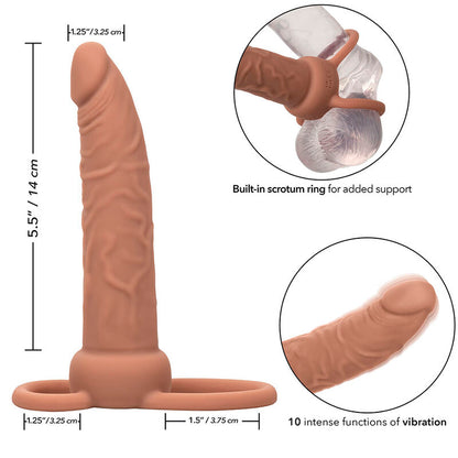 CALEXOTICS - PERFORMANCE MAXX RECHARGABLE DUAL PENETRATOR BROWN SKIN - My naughty haven #