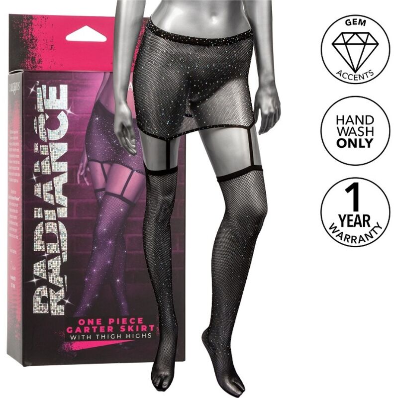 CALEXOTICS - RADIANCE GARTER SKIRT THIGH HIGHS - My naughty haven #