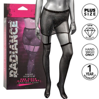 CALEXOTICS - RADIANCE GARTER SKIRT THIGH HIGHS PLUS SIZE - My naughty haven #