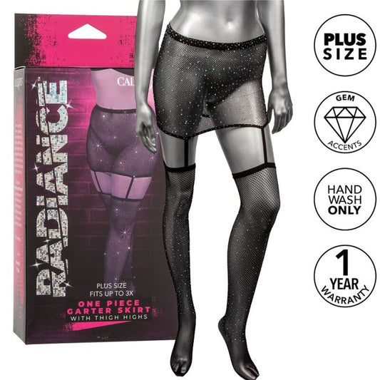 CALEXOTICS - RADIANCE GARTER SKIRT THIGH HIGHS PLUS SIZE - My naughty haven #
