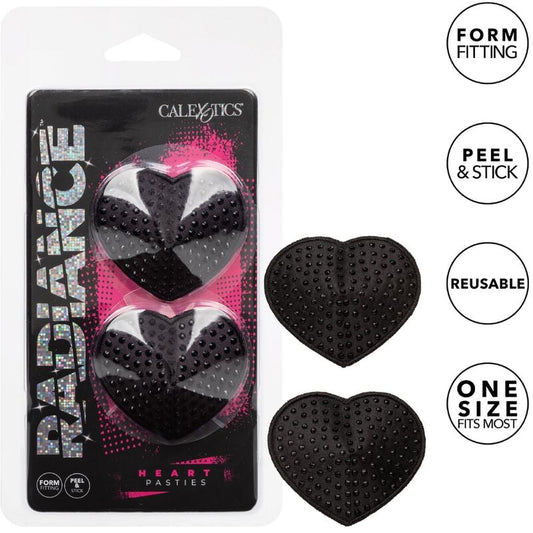 CALEXOTICS - RADIANCE HEART-SHAPED JEWEL NIPPLE SHIELDS - My naughty haven #