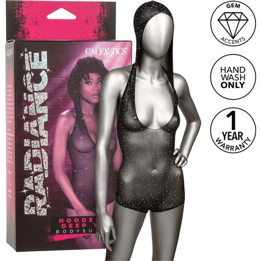 CALEXOTICS - RADIANCE HOODED DEEP V BODYSUIT - My naughty haven #