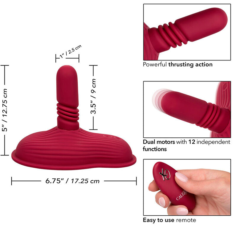CALEXOTICS - RIDER MASSAGER DOUBLE MOTOR REMOTE CONTROL RED - My naughty haven #