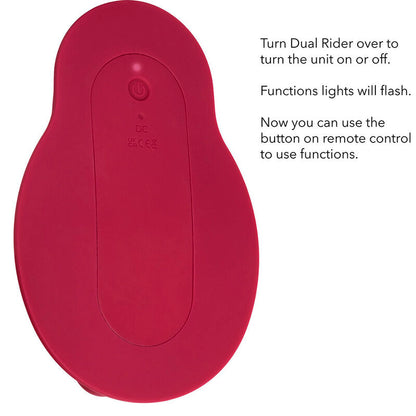 CALEXOTICS - RIDER MASSAGER DOUBLE MOTOR REMOTE CONTROL RED - My naughty haven #