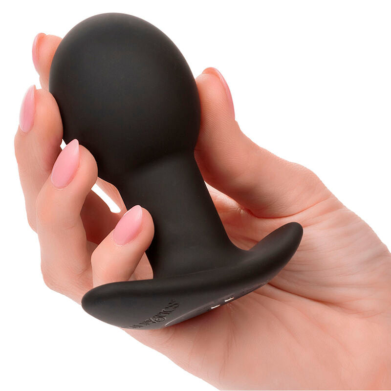 CALEXOTICS - ROCK BOTTOM ANAL PLUG 10 VIBRATIONS SILICONE BLACK - My naughty haven #