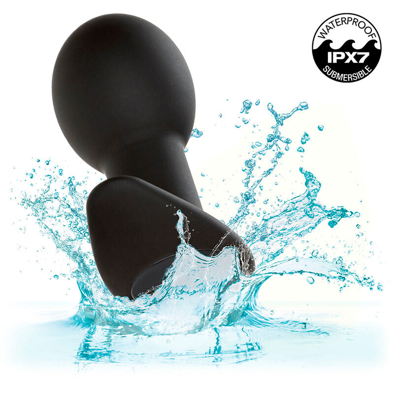 CALEXOTICS - ROCK BOTTOM ANAL PLUG 10 VIBRATIONS SILICONE BLACK - My naughty haven #