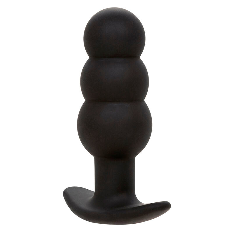 CALEXOTICS - ROCK BOTTOM BEADED ANAL PLUG 10 VIBRATIONS SILICONE BLACK - My naughty haven #