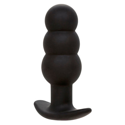 CALEXOTICS - ROCK BOTTOM BEADED ANAL PLUG 10 VIBRATIONS SILICONE BLACK - My naughty haven #