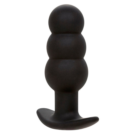 CALEXOTICS - ROCK BOTTOM BEADED ANAL PLUG 10 VIBRATIONS SILICONE BLACK - My naughty haven #