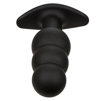 CALEXOTICS - ROCK BOTTOM BEADED ANAL PLUG 10 VIBRATIONS SILICONE BLACK - My naughty haven #