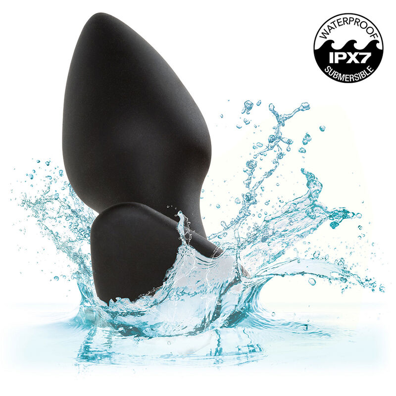 CALEXOTICS - ROCK BOTTOM PERFECT ANAL PLUG 10 VIBRATIONS SILICONE BLACK - My naughty haven #