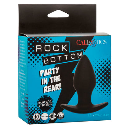 CALEXOTICS - ROCK BOTTOM PERFECT ANAL PLUG 10 VIBRATIONS SILICONE BLACK - My naughty haven #