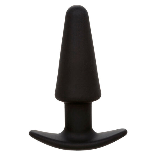 CALEXOTICS - ROCK BOTTOM TAPERED ANAL PLUG 10 VIBRACIONES SILICONE BLACK - My naughty haven #