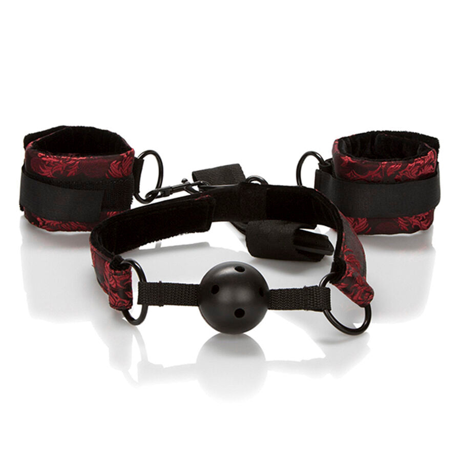 CALEXOTICS - SCANDAL BREATHABLE BALL GAG WITH HANDCUFFS - My naughty haven #
