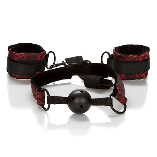 CALEXOTICS - SCANDAL BREATHABLE BALL GAG WITH HANDCUFFS - My naughty haven #