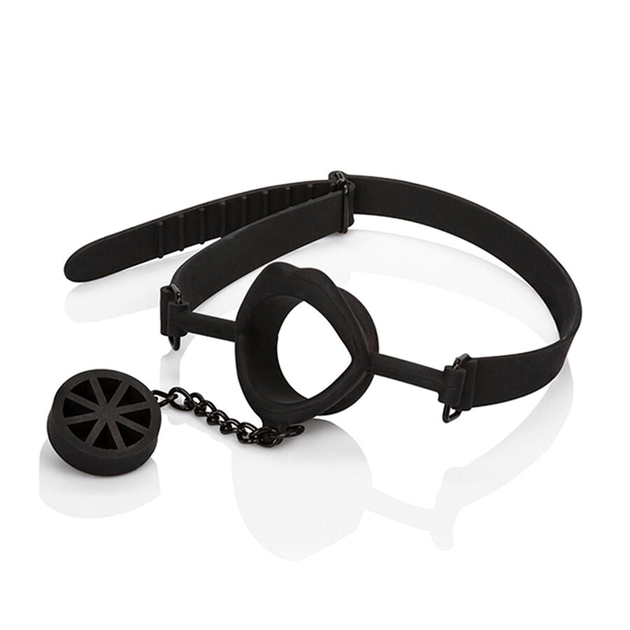 CALEXOTICS - SCANDAL GAG WITH BLACK SILICONE PLUG - My naughty haven #