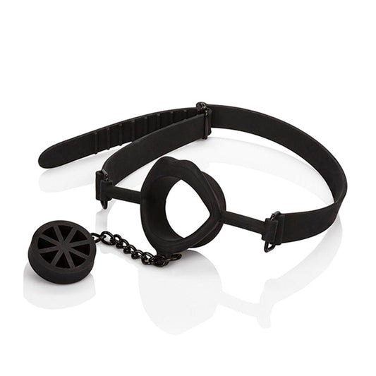 CALEXOTICS - SCANDAL GAG WITH BLACK SILICONE PLUG - My naughty haven #