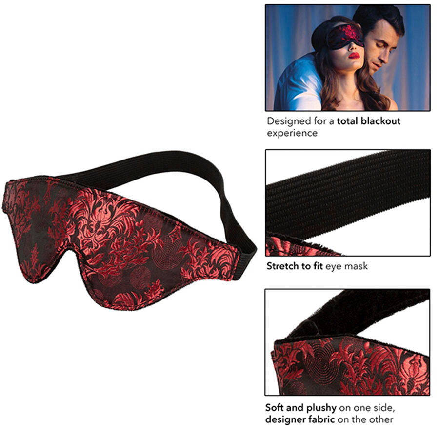CALEXOTICS - SCANDAL OPAQUE EYE MASK WITH RED DETAILS - My naughty haven #