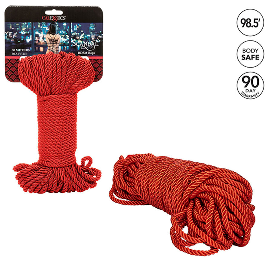 CALEXOTICS - SCANDAL RED BDSM ROPE 30 M - My naughty haven #
