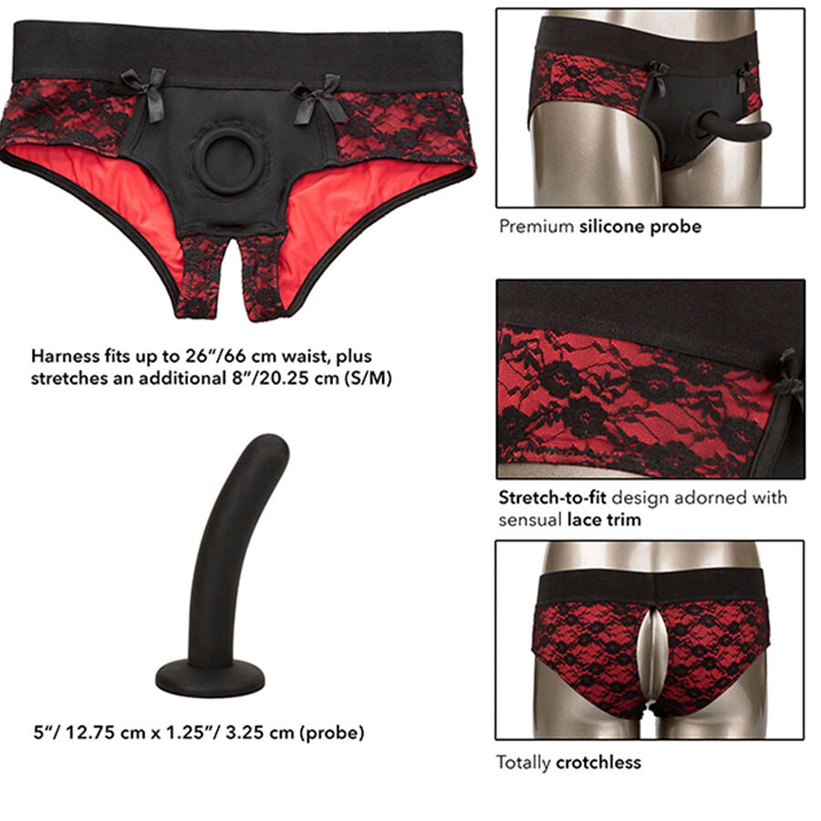 CALEXOTICS - SCANDAL SET OF CROTCHLESS PANTIES WITH DILDO SIZE S/M - My naughty haven #