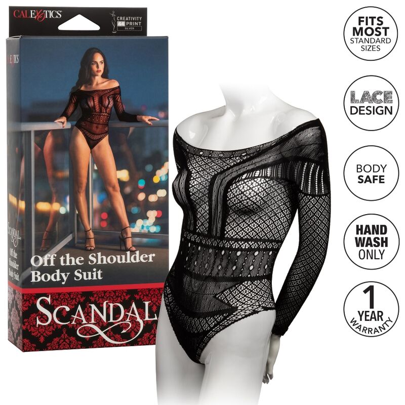 CALEXOTICS - SCANDAL SHOULDER BODY SUIT ONE SIZE - My naughty haven #