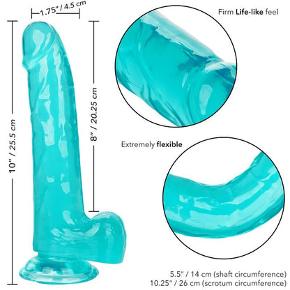 CALEXOTICS - SIZE QUEEN DILDO BLUE 20.3 CM - My naughty haven #