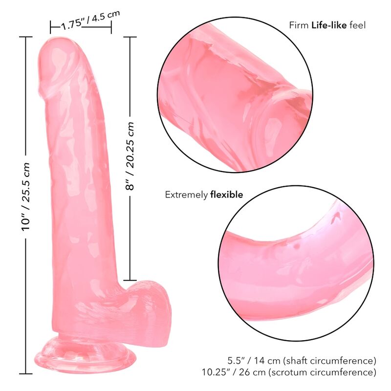 CALEXOTICS - SIZE QUEEN DILDO PINK 20.3 CM - My naughty haven #