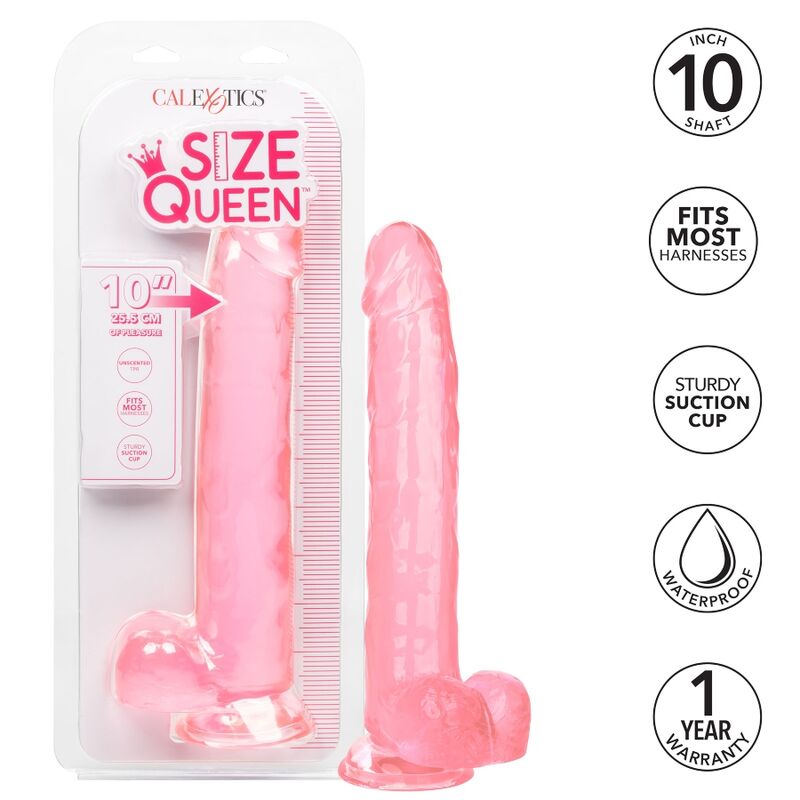 CALEXOTICS - SIZE QUEEN DILDO PINK 25.5 CM - My naughty haven #