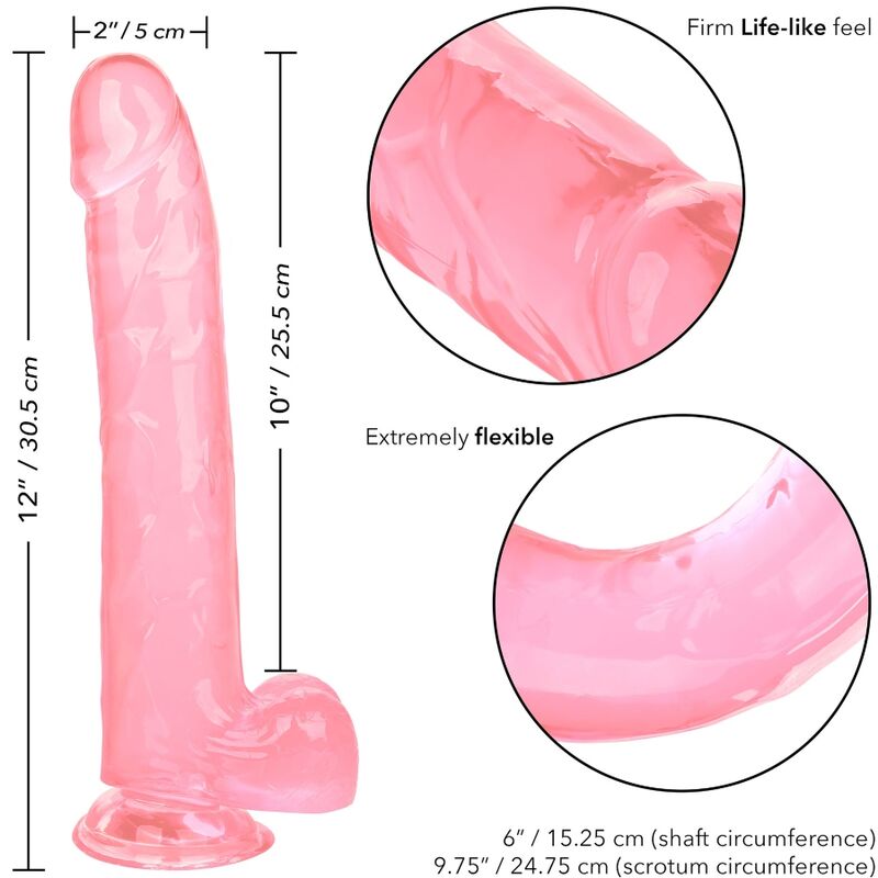 CALEXOTICS - SIZE QUEEN DILDO PINK 25.5 CM - My naughty haven #
