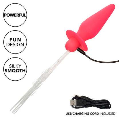 CALEXOTICS - SOUTHERN LIGHTS LIGHT UP ANAL PLUG 10 VIBRATIONS SILICONE PINK - My naughty haven #