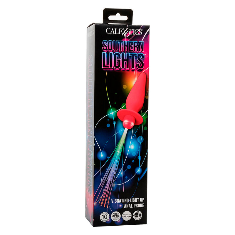 CALEXOTICS - SOUTHERN LIGHTS LIGHT UP ANAL PLUG 10 VIBRATIONS SILICONE PINK - My naughty haven #