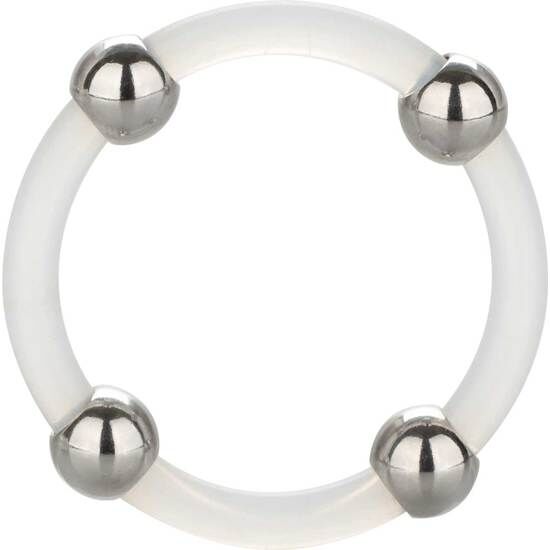 CALEXOTICS - STEEL BEADED SILICONE RING L - My naughty haven #
