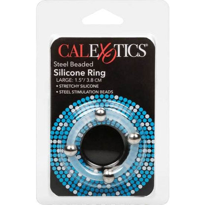 CALEXOTICS - STEEL BEADED SILICONE RING L - My naughty haven #
