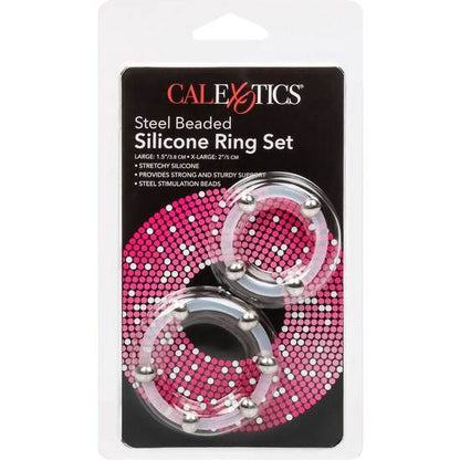 CALEXOTICS - STEEL BEADED SILICONE RING SET - My naughty haven #
