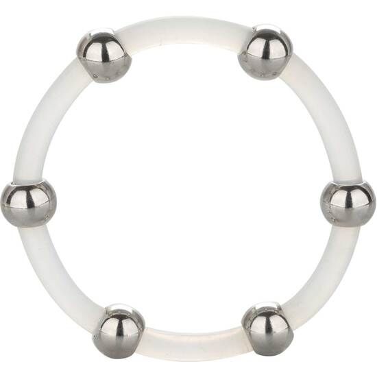 CALEXOTICS - STEEL BEADED SILICONE RING XL - My naughty haven #