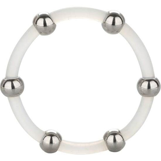 CALEXOTICS - STEEL BEADED SILICONE RING XL - My naughty haven #
