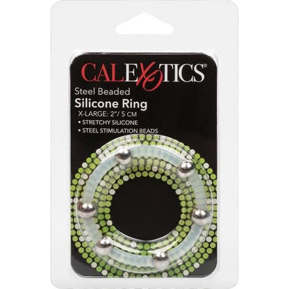 CALEXOTICS - STEEL BEADED SILICONE RING XL - My naughty haven #