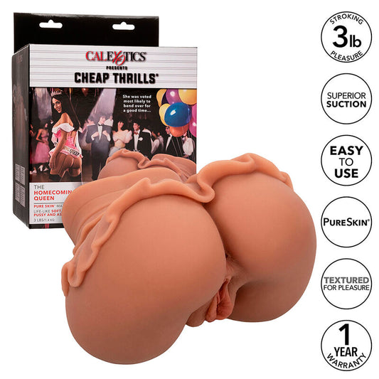 CALEXOTICS - THE HOMECOMING QUEEN DOUBLE REALISTIC MASTURBATOR CARAMEL - My naughty haven #