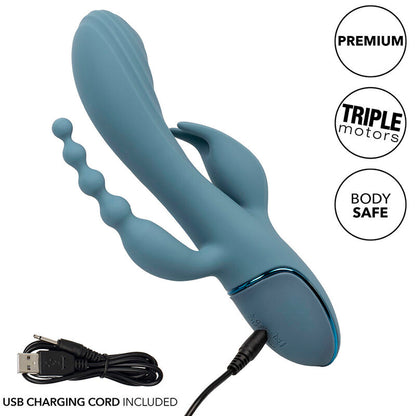 CALEXOTICS - VIBRATOR TRIPLE ECSTASY GREY - My naughty haven #