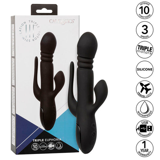 CALEXOTICS - VIBRATOR TRIPLE EUPHORIA BLACK - My naughty haven #