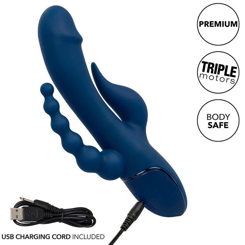 CALEXOTICS - VIBRATOR TRIPLE ORGASM BLUE - My naughty haven #