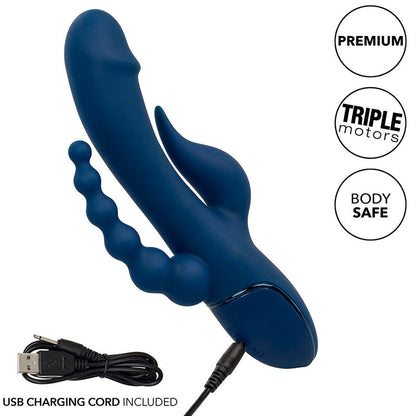 CALEXOTICS - VIBRATOR TRIPLE ORGASM BLUE - My naughty haven #