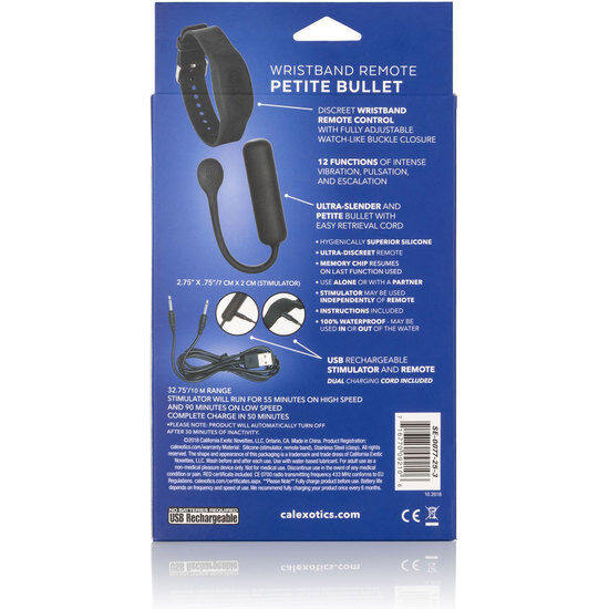 CALEXOTICS - WRISTBAND REMOTE PETITE BULLET - My naughty haven #