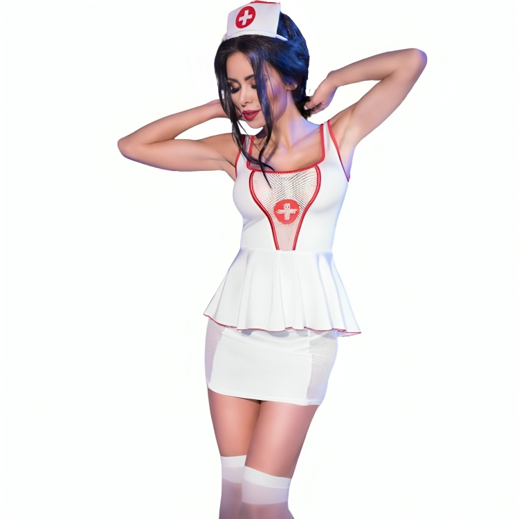 CHILIROSE - CR 4160 COSTUME NURSE TOP & SKIRT S/M - My naughty haven #