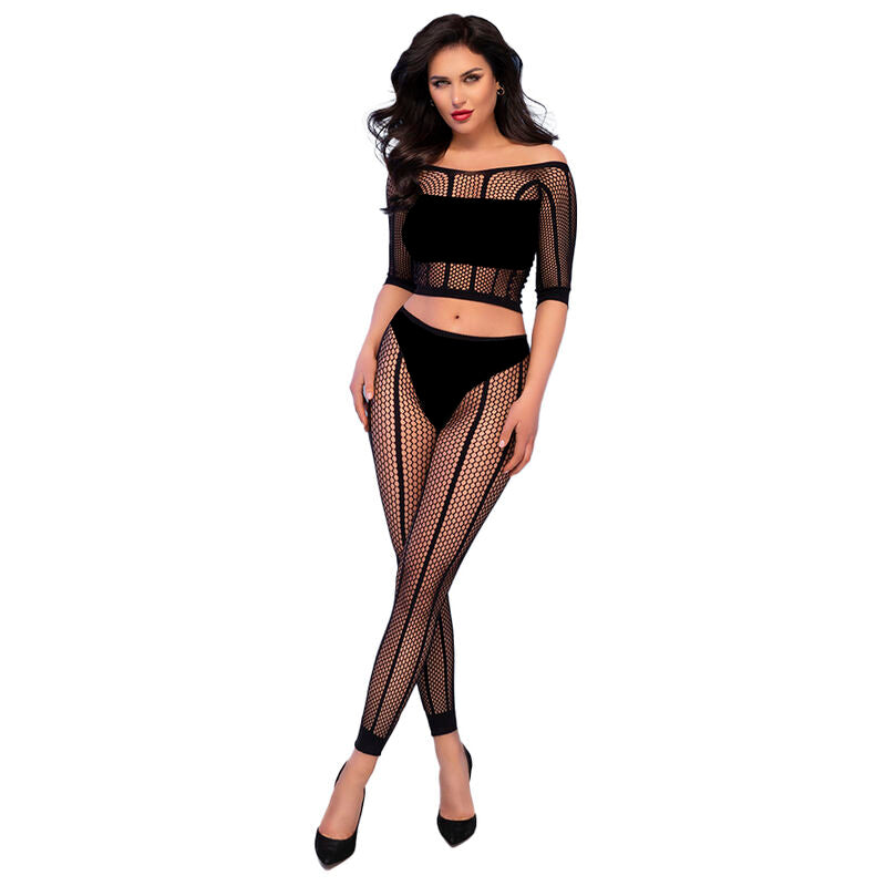 CHILIROSE - CR 4647 TOP & LEGGINS BLACK S/M - My naughty haven #