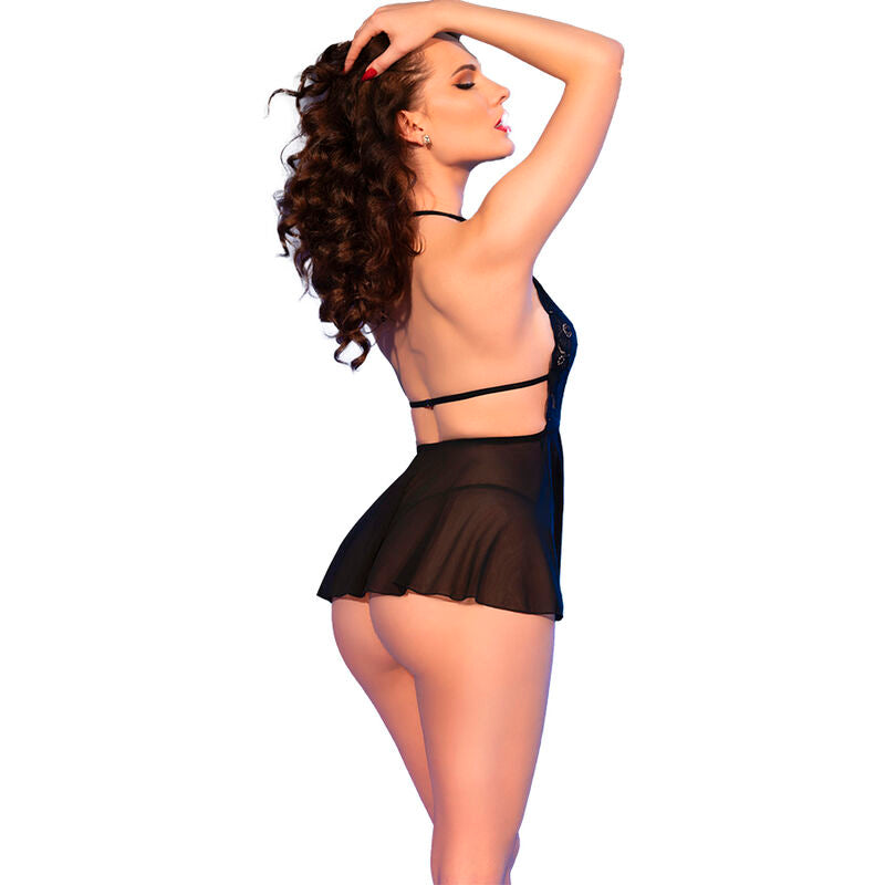 CHILIROSE - CR 4720 BABYDOLL & THONG BLACK S - My naughty haven #