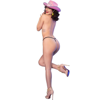 CHILIROSE - CR 4836 THONG KISS ME BLACK L/XL - My naughty haven #