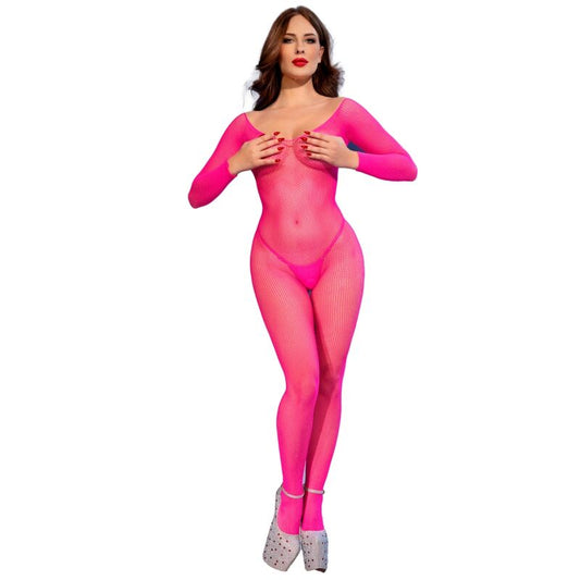 CHILIROSE - CR 4894 NEON PINK MESH BODYSTOCKING S/M - My naughty haven #